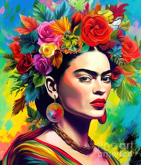Frida Kahlo Self Portrait 4 Jigsaw Puzzle by Mark Ashkenazi - Pixels