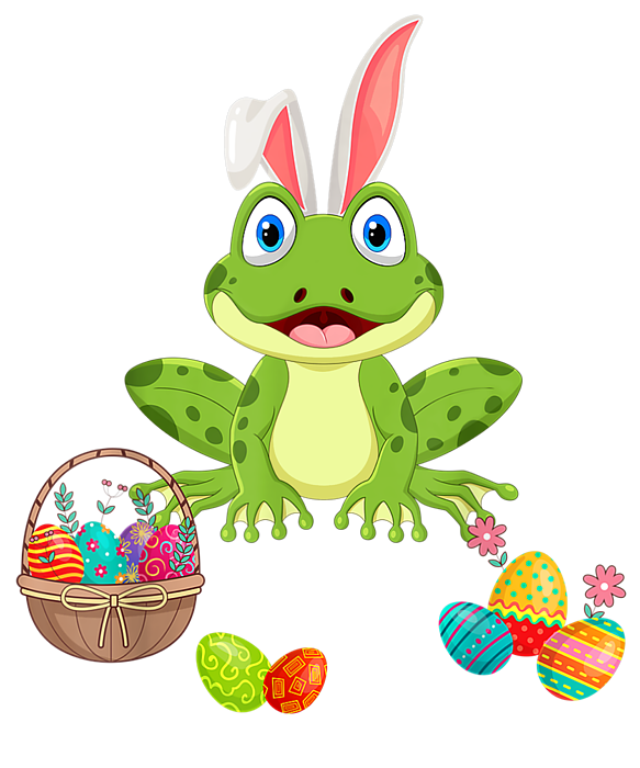 Frog Wear Bunny Ears Cute Easter Eggs Day Gift TShirt Fleece Blanket