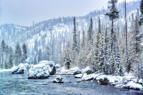 Michael R Anderson - Frozen Boulders In The River