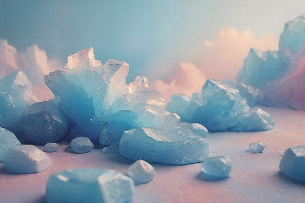 Waynn D - Frozen Echoes - Pastel Ice Abstract