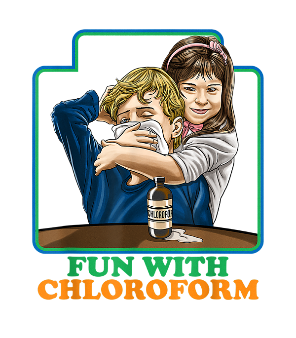 Fun With Chloroform Funny Dark Humor arcastic Sticker by Daryl Callah -  Fine Art America