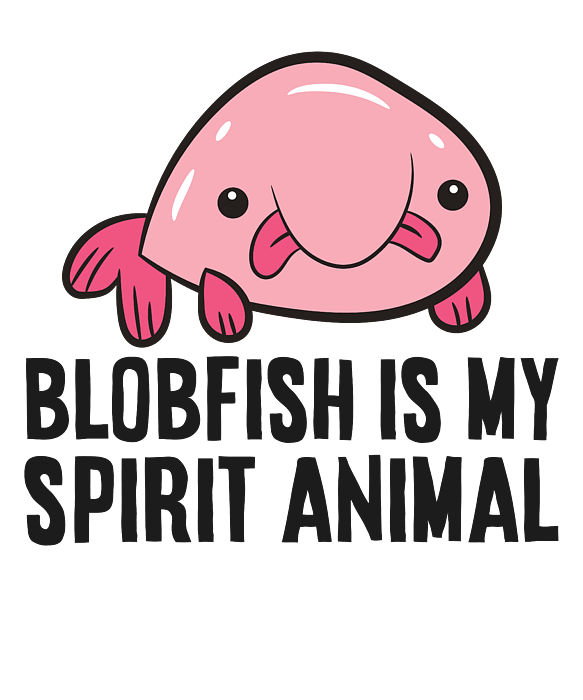 Blobfish Is My Spirit Animal Funny Blobfish Meme Beach Towel
