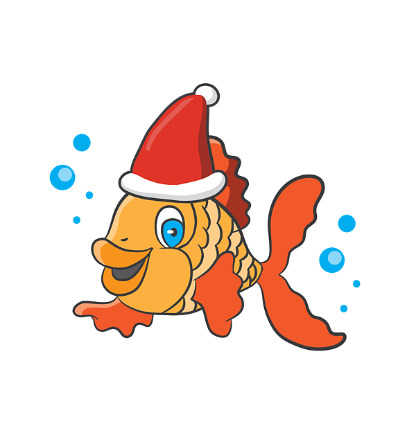 Funny Christmas Xmas Fishing Goldfish Holiday Gift Idea Ornament