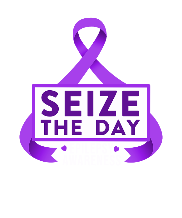 Funny Epilepsy Awareness Day Week Month Inc Multicolor Funny Epilepsy Awareness Seize The Day Ribbon Throw Pillow 18x18 