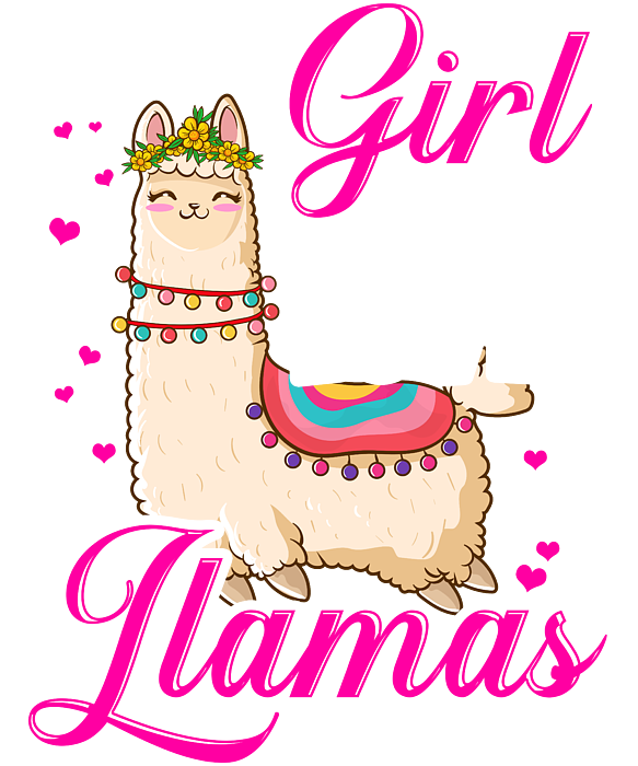 Funny Just A Girl Who Loves Llamas Cute Women Lama Greeting Card