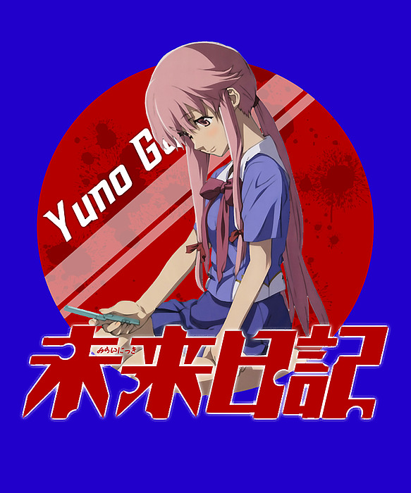 Funny Man The Pink Hair Yuno Chan Diary Mirai Nikki Manga Drawing by Future  Diary Anime - Pixels