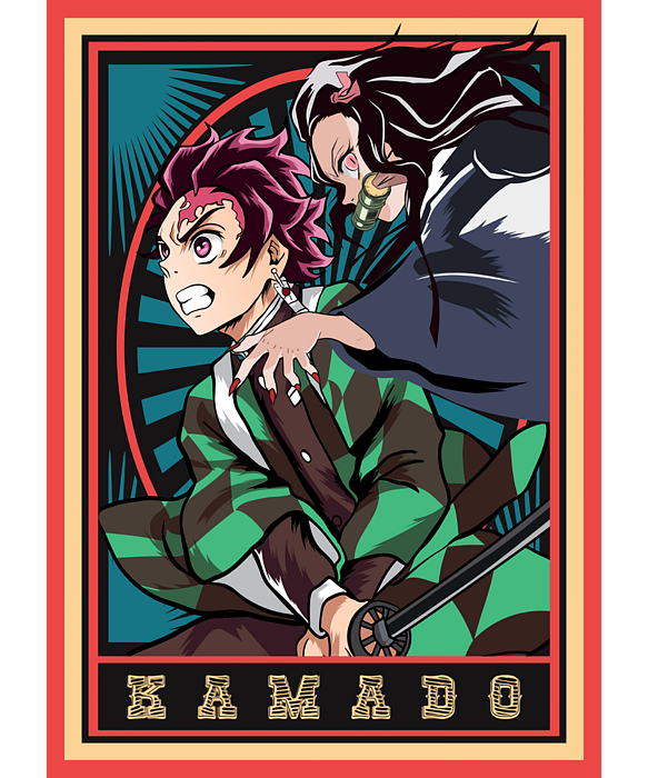 Music Retro Demon Slayer Anime Tanjiro and Nezuko by Anime-Video Game