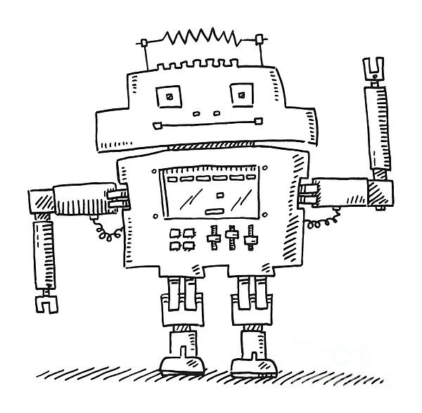 How to Draw a Robot 🤖 | Cute drawings, Easy drawings, Drawings