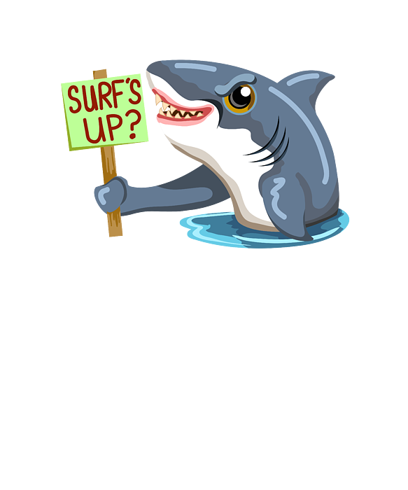 Funny Shark Cartoon Surfs Up Shark Jigsaw Puzzle by Stacy McCafferty -  Pixels