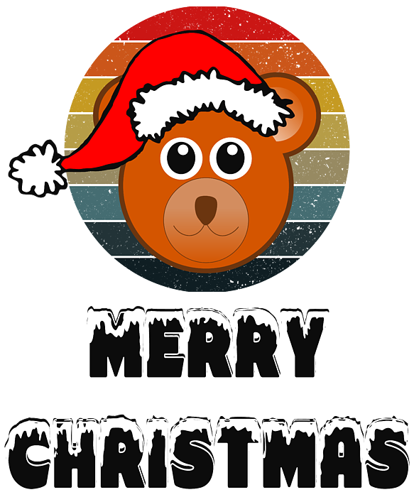 Cute Merry Christmas Stickers with Bear