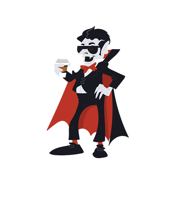 Funny Vampire Dracula Coffee Lovers Sleepy Head Night Owl Gift Morning  Sucks Youth T-Shirt by Thomas Larch - Pixels