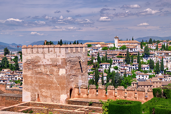 Guido Montanes Castillo - Gallinas tower and Albaicin. . Alhambra and the Granada city. Granada. Spain