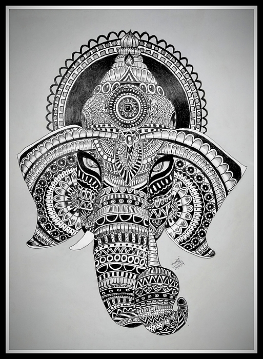Hand Drawn Ganesh Chaturthi Elephant God Element, Elephant Drawing, Hat  Drawing, God Drawing PNG Transparent Clipart Image and PSD File for Free  Download