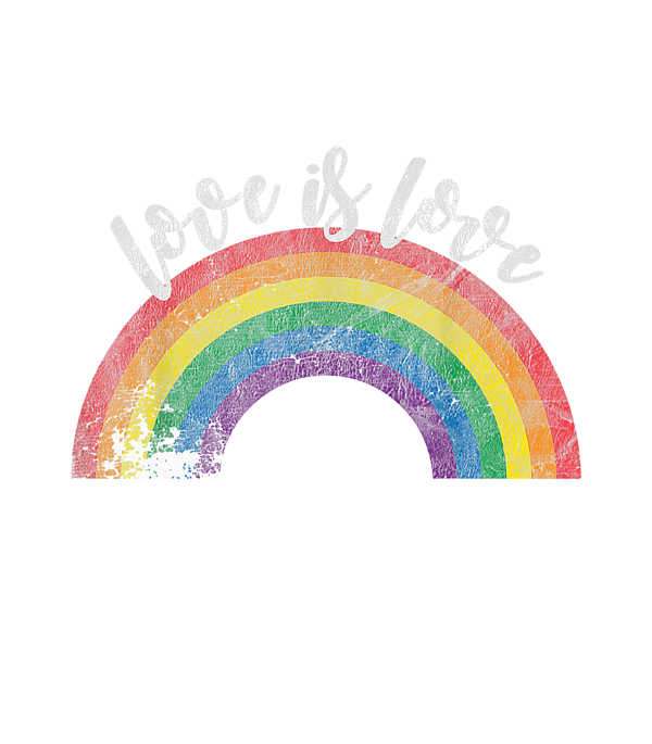 Gay Pride Vintage Rainbow LGBT Love Is Love Beach Towel by Cai