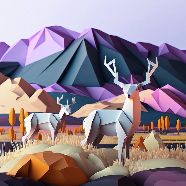 Generative AI illustration of paper art carft quilling mountain by Matthew  Gibson