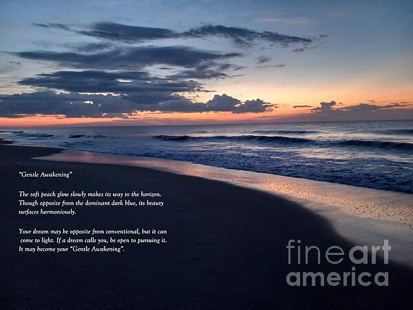 Beachscapes Gallery LLC - Gentle Awakening with inspirational phrase 