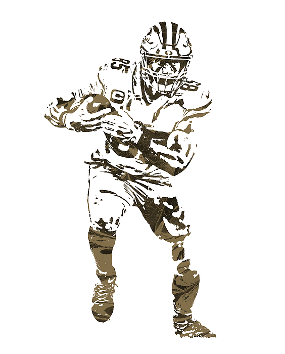 George Kittle San Francisco 49ers Pixel Art 2 by Joe Hamilton