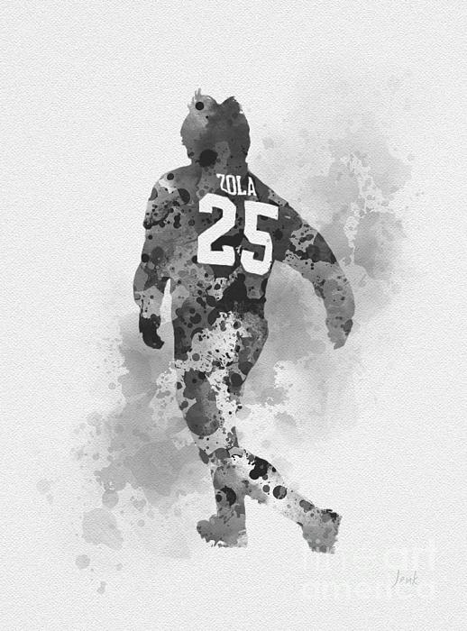 Chelsea Legend Gianfranco Zola Running COLOUR Poster 