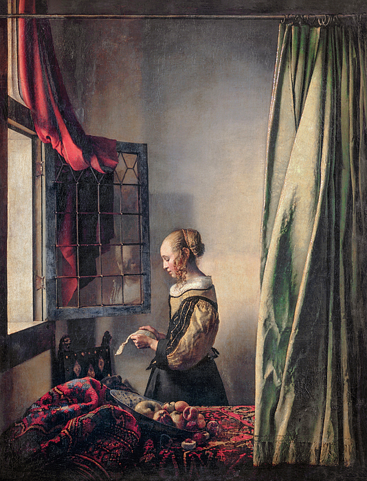 Johannes vermeer - Girl Reading a Letter at an Open Window by Johannes Vermeer 1659