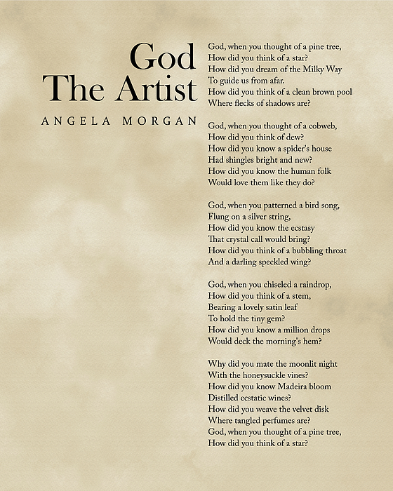 Studio Grafiikka - God The Artist - Angela Morgan Poem - Literature - Typography Print 3 - Vintage
