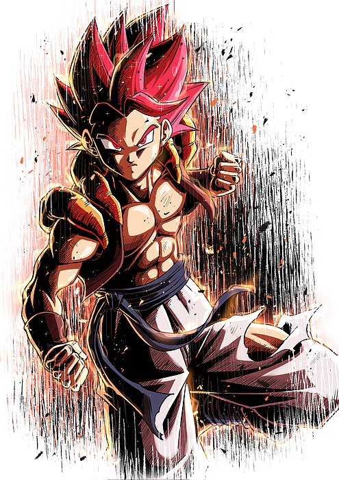 Gogeta ssj4 Canvas Print / Canvas Art by Lac Lac - Pixels