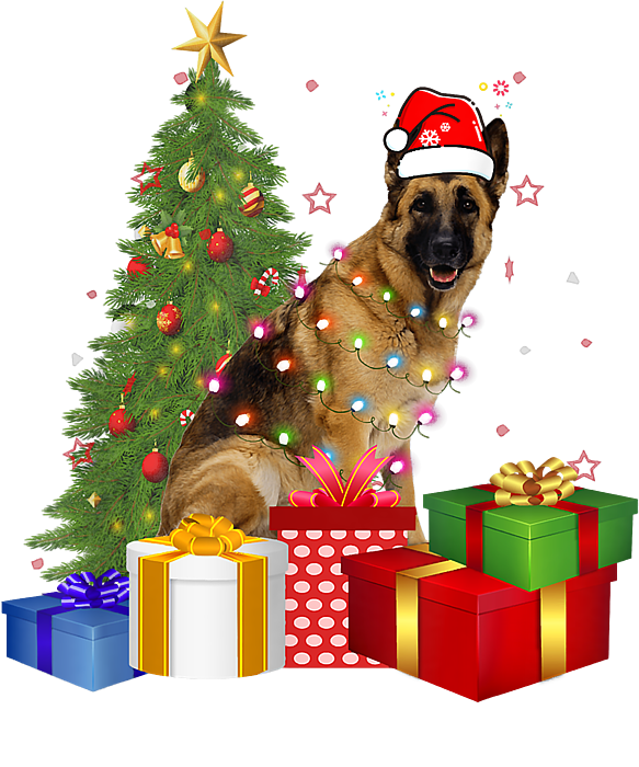Cute German Shepherd Dog Christmas Tree Gift Decor Xmas Tree T-Shirt Cute German Shepherd Dog Christmas Tree Gift Decor Xmas Tree T-Shirt