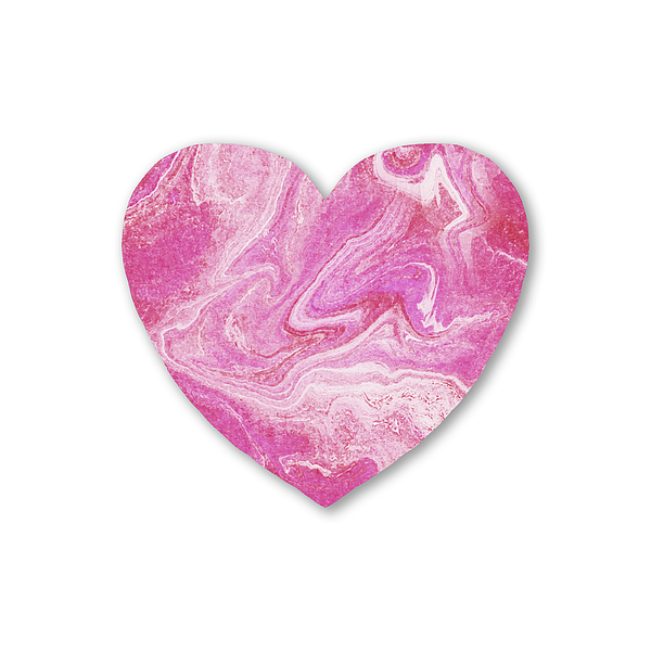 Irina Sztukowski - Gorgeous Pink Marble Heart Watercolor Art 