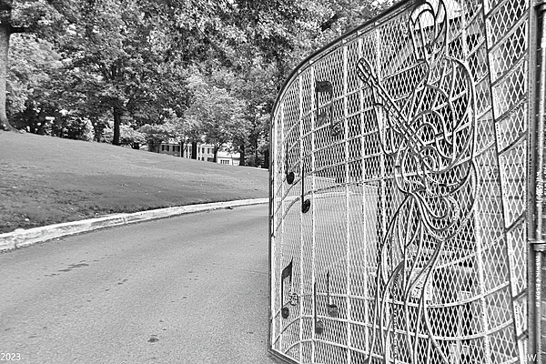 Lisa Wooten - Graceland Gate Memphis Tennessee Black And White
