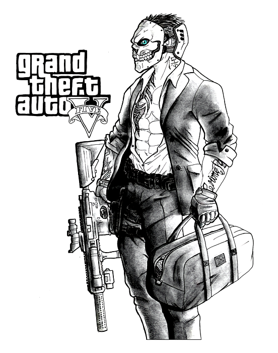 GTA V Style Portrait, Funny Gift, Famous Game Characters Drawing, Gift for  Him, Full Body Framed Portrait, Gamer Art, Grand Theft Auto Gift - Etsy  Denmark