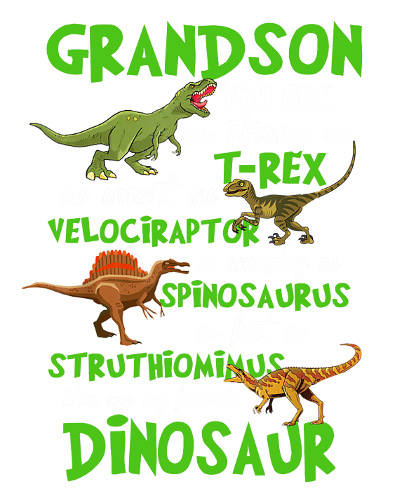 Dinosaur Poster, Grandson You Are As Strong As T-Rex, As Smart As