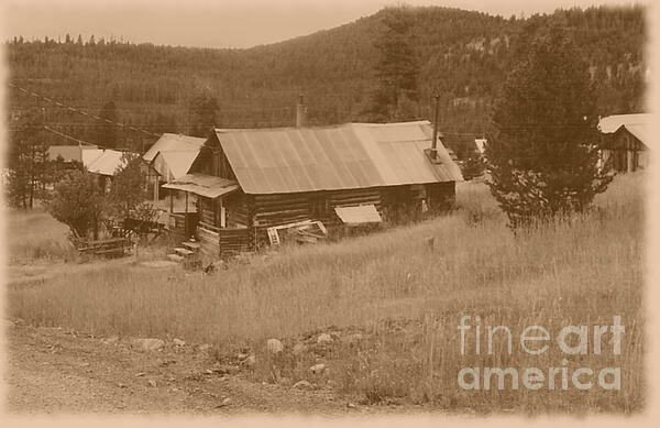 Charles Robinson - Granite Oregon - An Almost Ghost Town - In Sepia