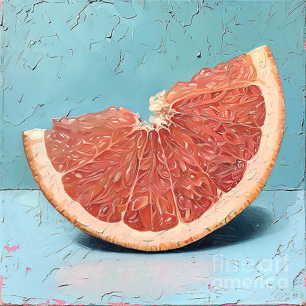 Elisabeth Lucas - Grapefruit Slice on Blue