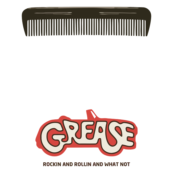 Grease Comb Movie Silhouette T-Shirt by Wanda J Mendez - Pixels Merch