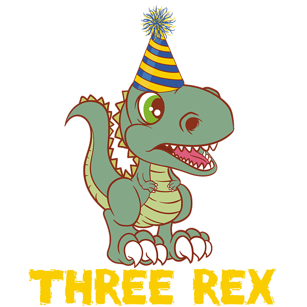 Turning 3 Years Old Dinosaur TRex 3rd Birthday Party B-Day Throw Pillow Multicolor 16x16 Dinosaurs Life Birthday Tees Co