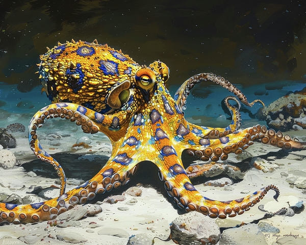 Leslie Reagan - Greater Blue-ringed Octopus