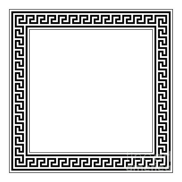 Designer greek key pattern for iPad mini case with circle monogram