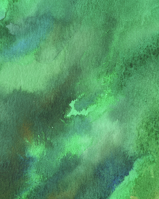 Irina Sztukowski - Green Marble Watercolor Abstract Art IV