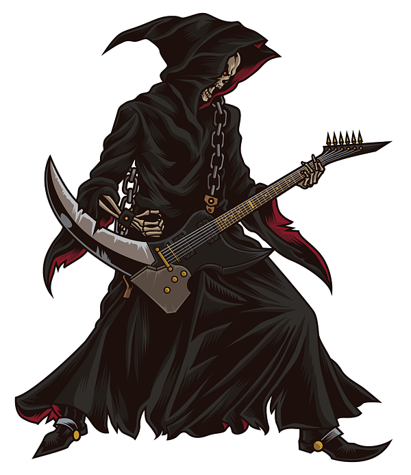 Death Metal T-Shirt The Grim Reaper Heavy Metal Rock Gig Original