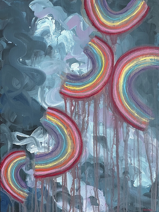 Jenn Chemasko - Grin and Bear It  rainbow art