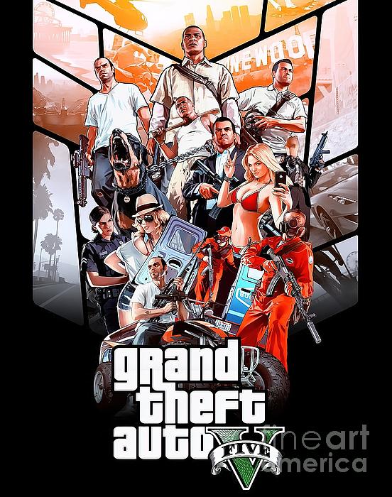Gta V Trevor Philips Grand Theft Auto 5 V Logo iPhone Case by Chapman Dan -  Fine Art America
