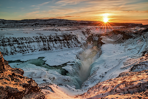 Luigi Morbidelli - Gullfoss waterfall in Iceland in winter