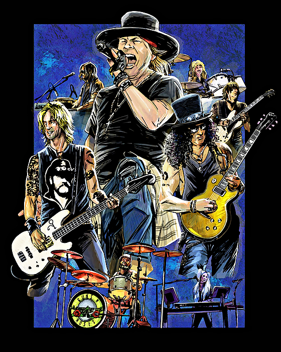 Guns N Roses Sticker Pack  GNR Guns And Roses American Hard Rock