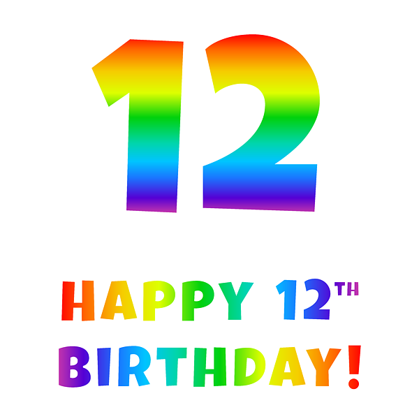 12 Happy Birthday 3 Color