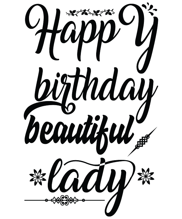 Happy Birthday Beautiful Lady Greeting Card by Jacob Zelazny