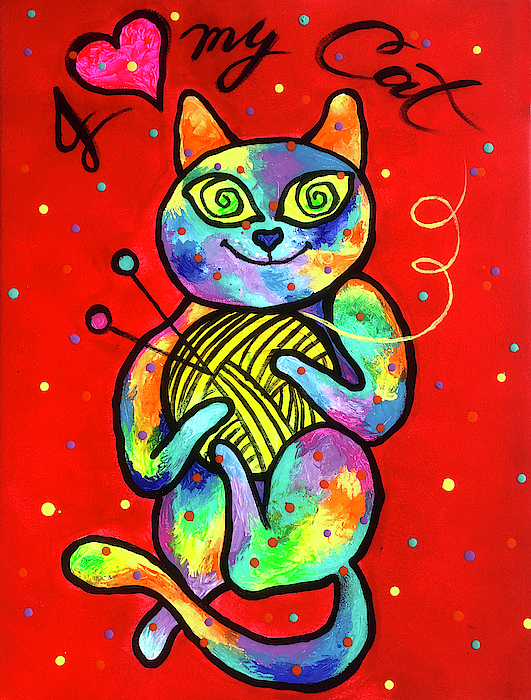 Happy Cat Painting