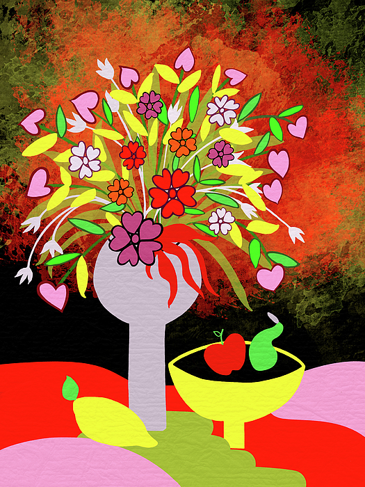 Lana MacKenzie - Happy Hearts, Flowers and Fruits Still Life