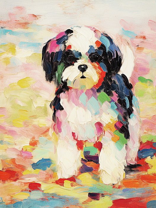 Shih Tzu Beach Towel - Watercolor Shih Tzu Beach Towel - Watercolor