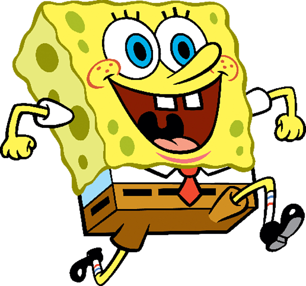 Happy Sponge Bob Sticker by Megan Morgan - Pixels
