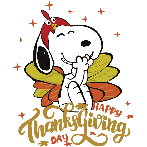 Happy thanksgiving snoopy Sticker by Jhony Iskandar - Fine Art America
