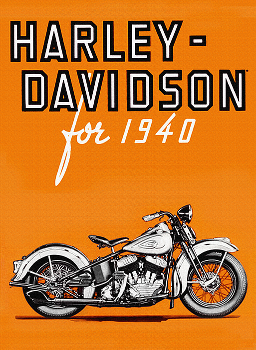 Harley Davidson 1940 Vintage Ad Jigsaw Puzzle by Big 88 Artworks - Pixels  Puzzles